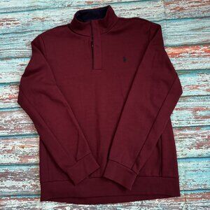 Mens Burgundy Polo Ralph Lauren 3/4 button Pullover